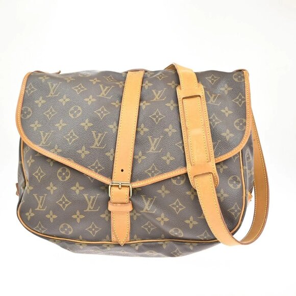 LOUIS VUITTON Saumur 35 Shoulder Bag Monogram Leather BN France M42254 79EF035 - Picture 1 of 15